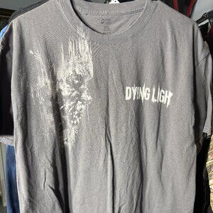 VTG Y2K Dying Light Zombie Game Adult Black Graphic Print Tee T-Shirt SZ Lrg